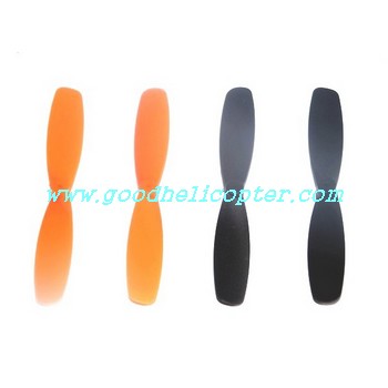 u816-u816a quad copter Blades (2pcs orange + 2pcs black) - Click Image to Close
